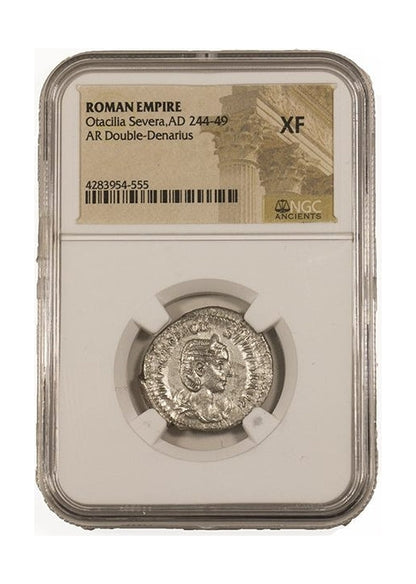 Otacilia Severa Roman Silver Antoninianus (NGC Certified Slab)