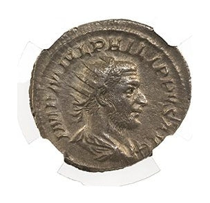 Philip I Roman Silver Antoninianus (AD 244-249) NGC
