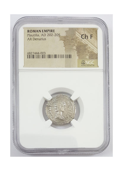 Plautilla Roman AR Antoninianus NGC Certified