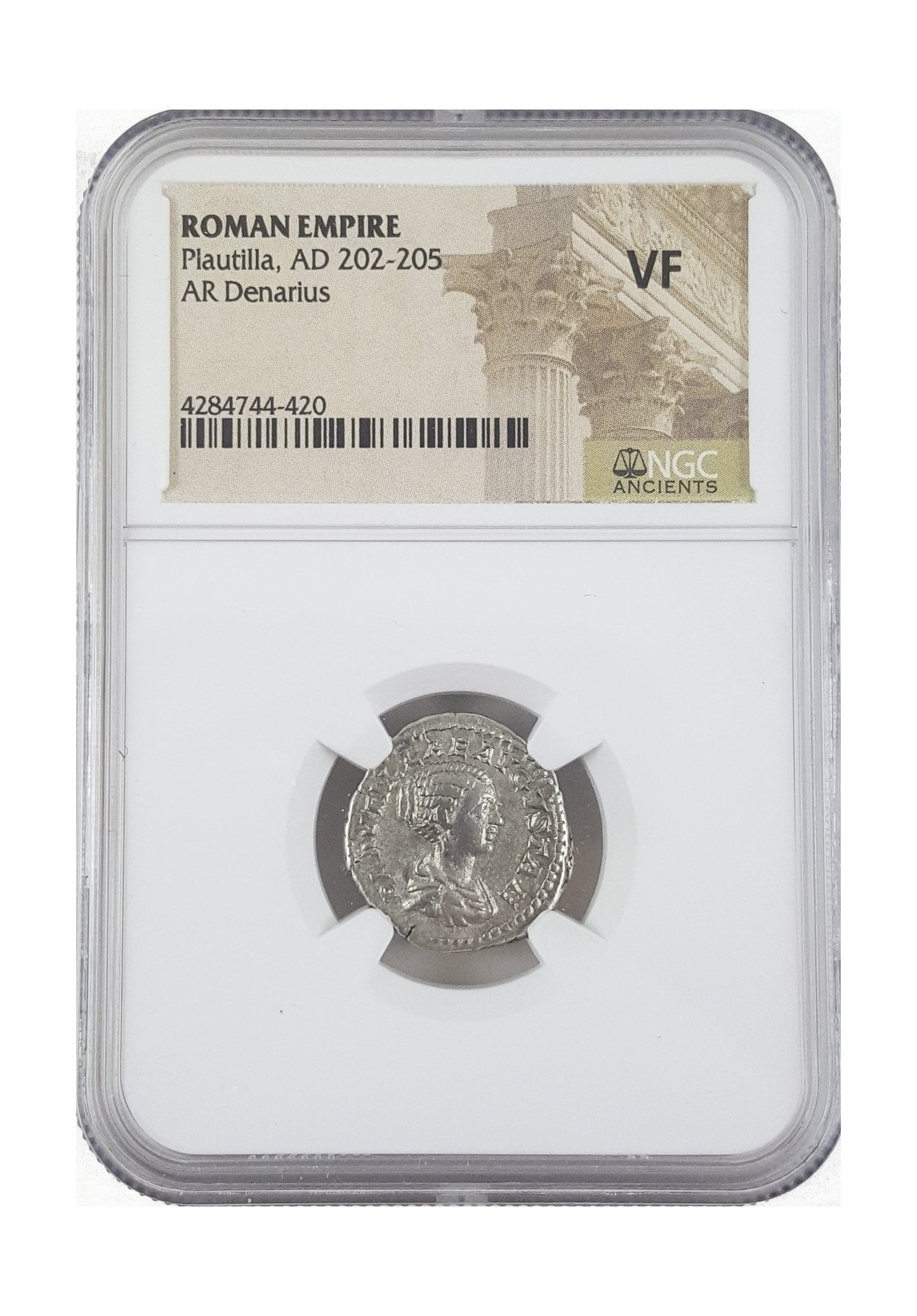 Plautilla Roman AR Antoninianus NGC Certified
