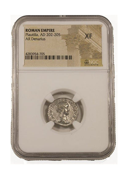 Plautilla Roman AR Antoninianus NGC Certified