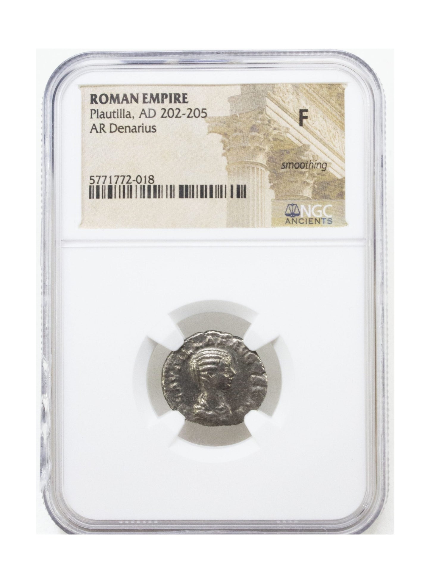 Plautilla Roman AR Antoninianus NGC Certified