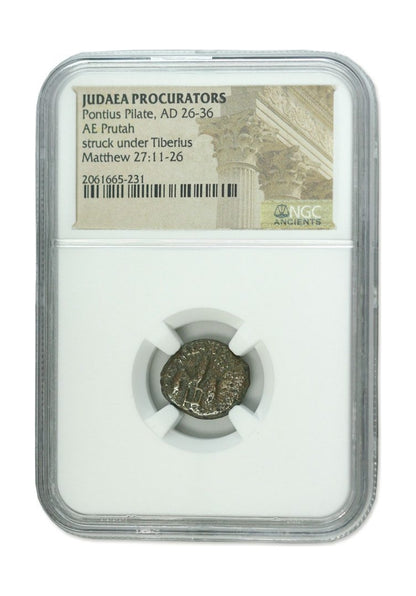 Pontius Pilate Judaea AE Prutah (AD 26-36) NGC