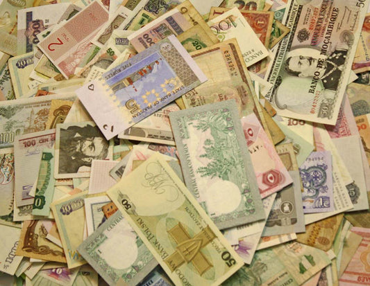 1 Pound of Circulated World Banknotes