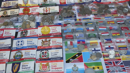 500-2000 World Coins – Organized by Country (Some Repeats)
