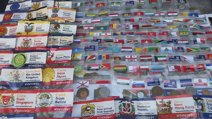 500-2000 World Coins – Organized by Country (Some Repeats)