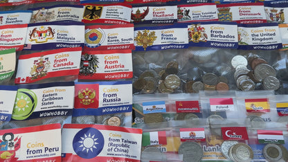 500-2000 World Coins – Organized by Country (Some Repeats)