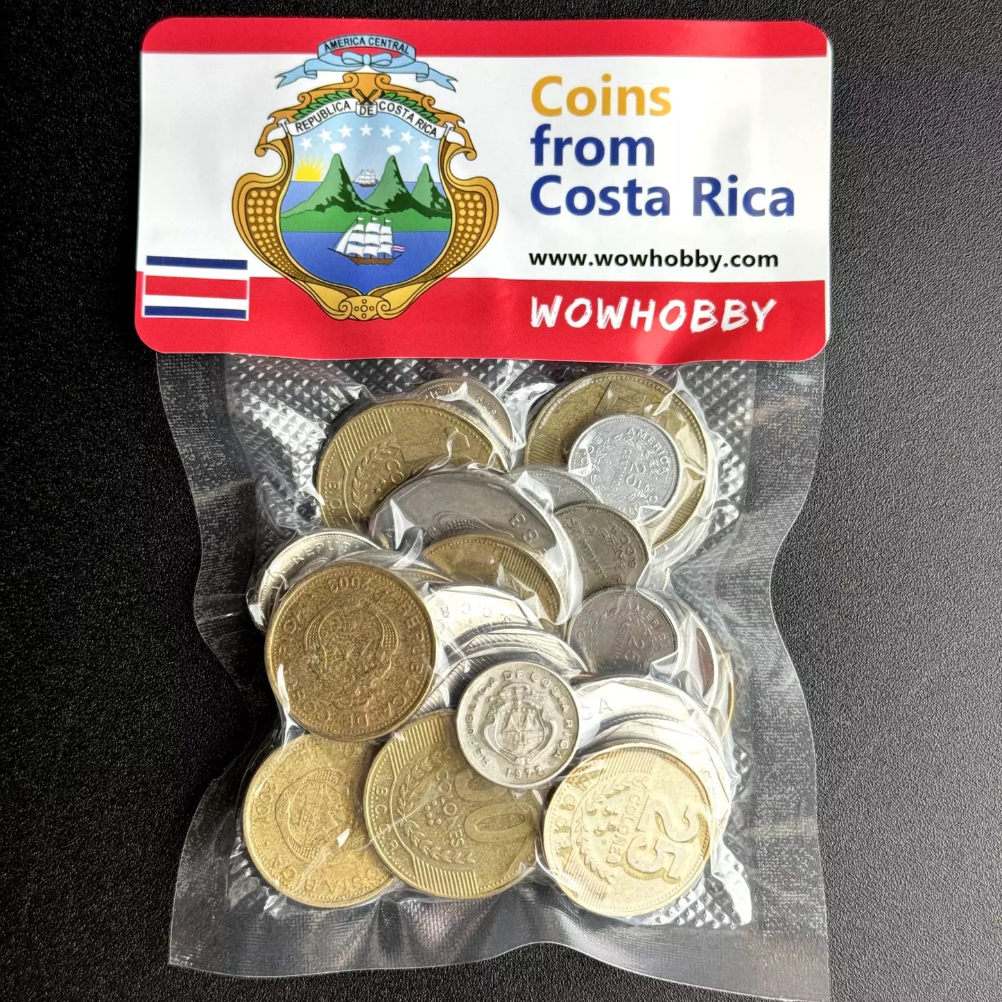 Bag of 25 Coins from Costa Rica 🇨🇷