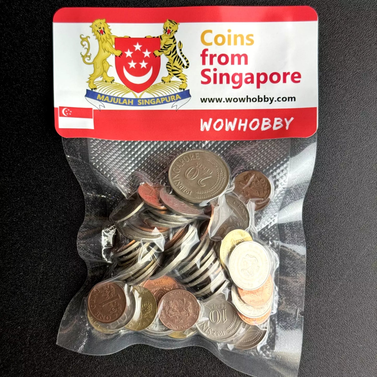 Bag of 55 Coins from Singapore 🇸🇬