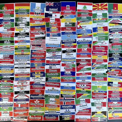 250 Mini Country Flags for Binders