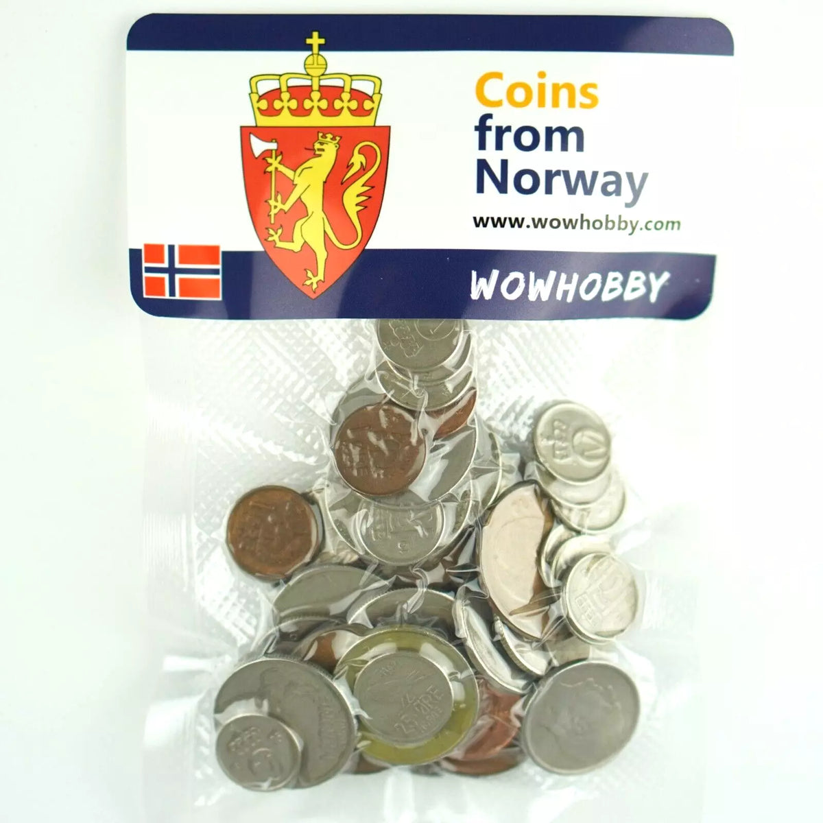 Norwin Coin Bag of 45 Coins from Norway 🇳🇴 – WowHobby