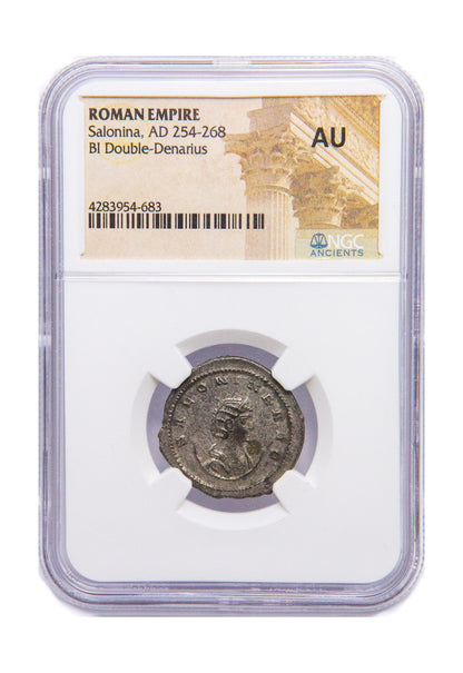 Salonina Roman Silver Antoninianus (NGC Certified Slab)
