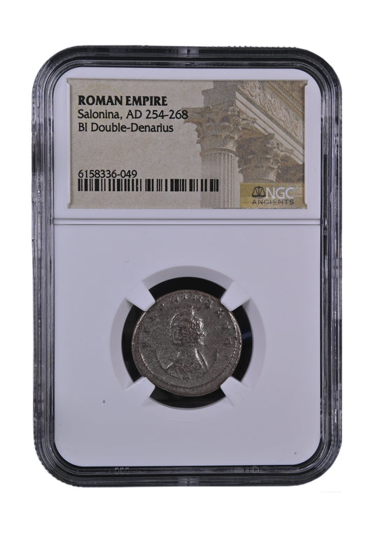 Salonina Roman Silver Antoninianus (NGC Certified Slab)