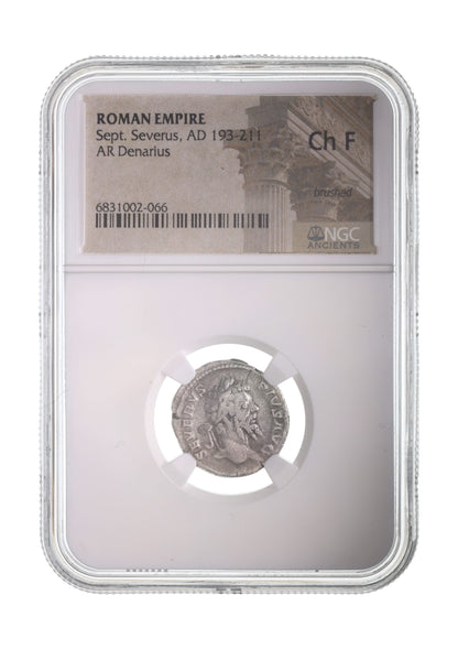 Septimius Severus Roman AR Denarius (AD 193-211) NGC