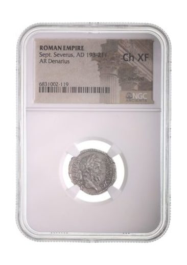 Septimius Severus Roman AR Denarius (AD 193-211) NGC