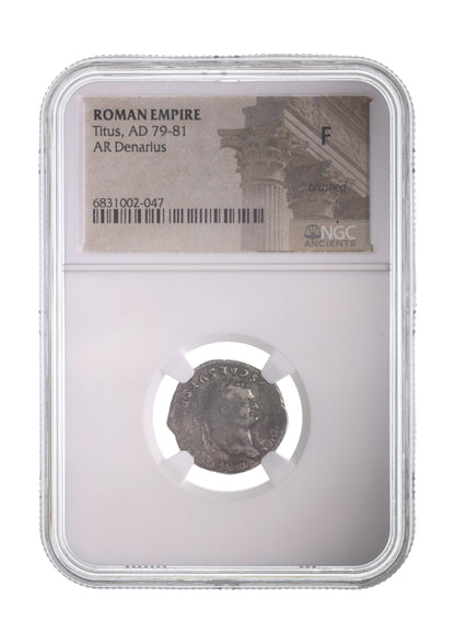 Titus Roman Silver Denarius (AD 79–81) – NGC Certified
