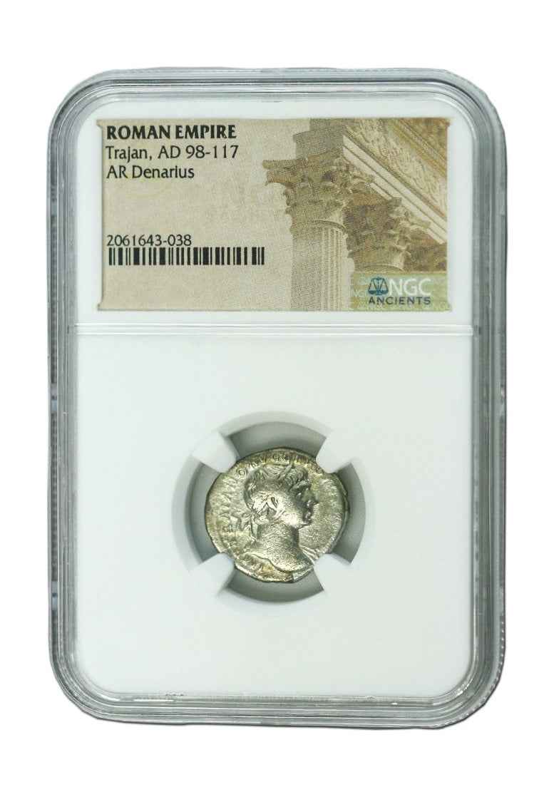 Trajan Roman AR Denarius (AD 98-117) NGC