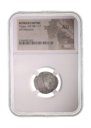 Trajan Roman AR Denarius (AD 98-117) NGC