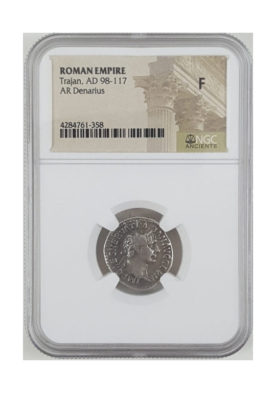 Trajan Roman AR Denarius (AD 98-117) NGC