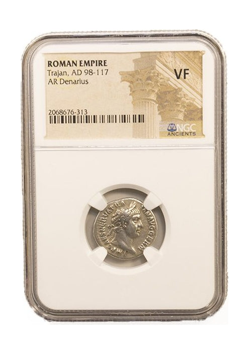 Trajan Roman AR Denarius (AD 98-117) NGC