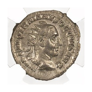Trajan Decius Roman Silver Antoninianus (NGC Certified Slab)