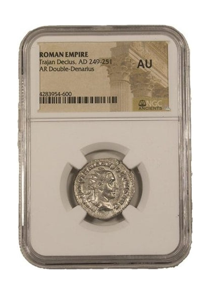 Trajan Decius Roman Silver Antoninianus (NGC Certified Slab)