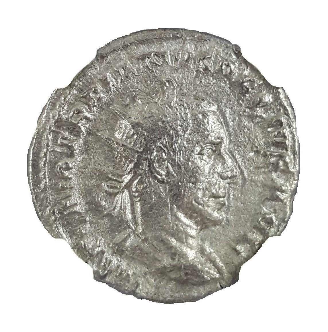 Trajan Decius Roman Silver Antoninianus (NGC Certified Slab)