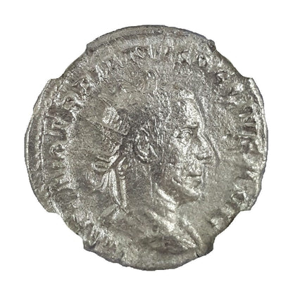 Trajan Decius Roman Silver Antoninianus (NGC Certified Slab)
