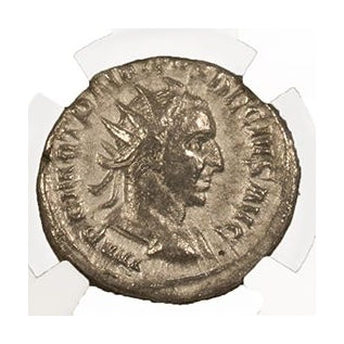 Trajan Decius Roman Silver Antoninianus (NGC Certified Slab)