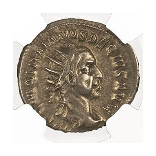 Trajan Decius Roman Silver Antoninianus (NGC Certified Slab)