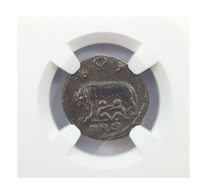 Urbs Roma Roman AE Commemorative (AD 330-346) NGC