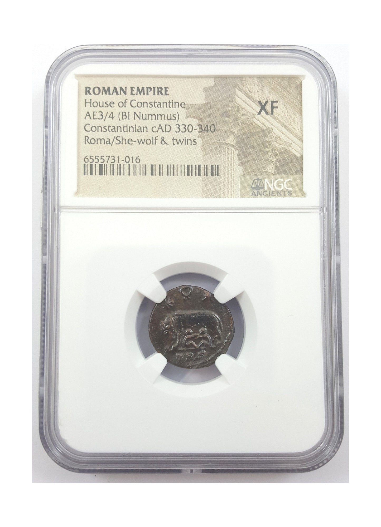 Urbs Roma Roman AE Commemorative (AD 330-346) NGC