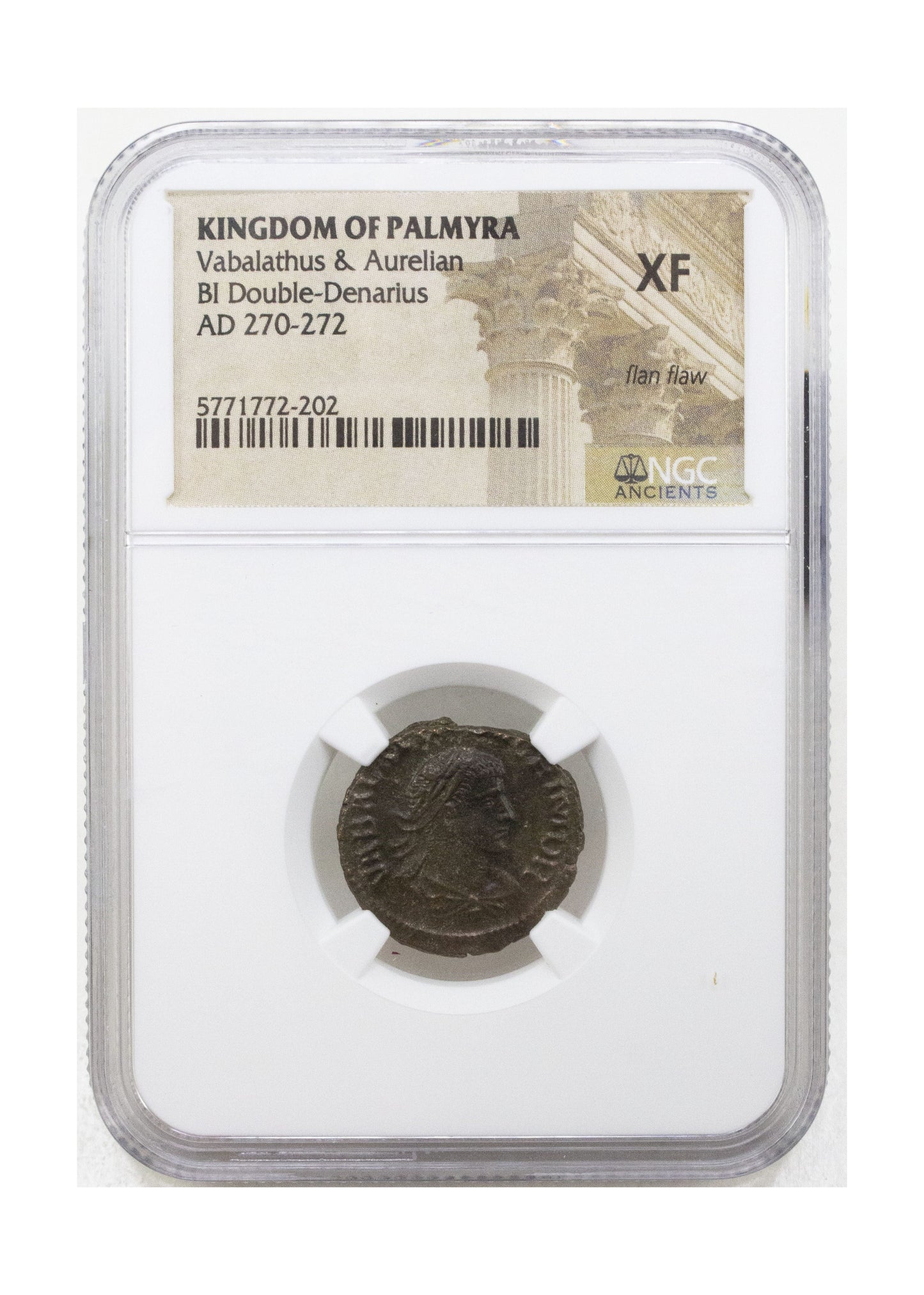 Vabalathus and Aurelian Roman AE (NGC Certified Slab)