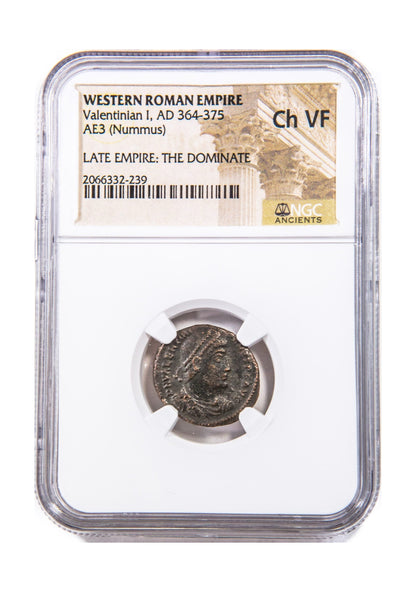 Valentinian I Roman AE (AD 364-375) NGC