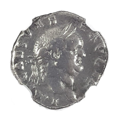 Vespasian Roman Silver Denarius (NGC Certified Slab)
