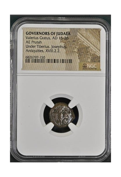 Judaea AE Prutah Of Valerius Gratus (AD 15–26) NGC